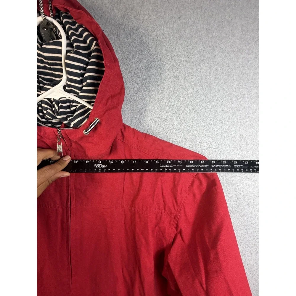 High‎ Sierra Jacket Mens Large Red Hooded Cotton Canvas Anorak Lined Outdoor